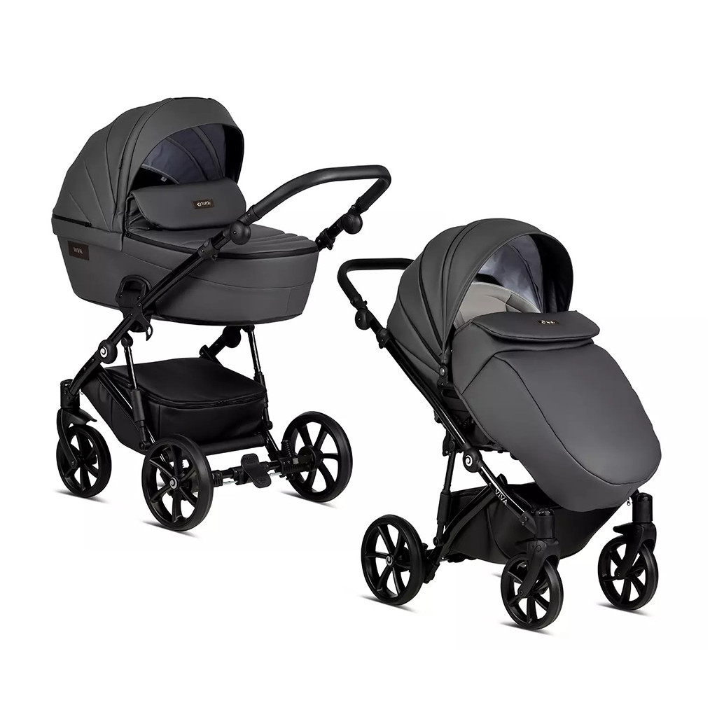 Коляска TUTIS 2 в 1 Viva Leather Shadow grey (1202087) - зображення 1