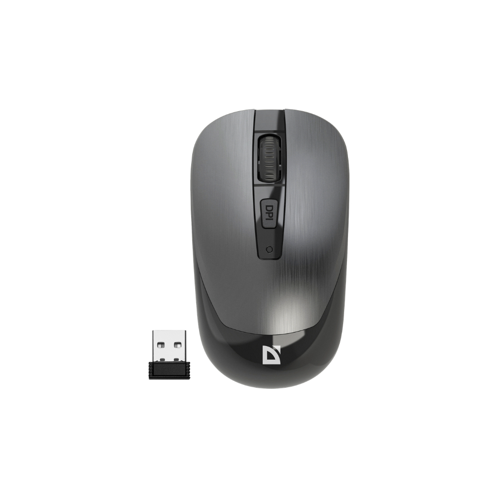 Мишка Defender Wave MM-995 Silent Wireless Grey (52993) - зображення 1