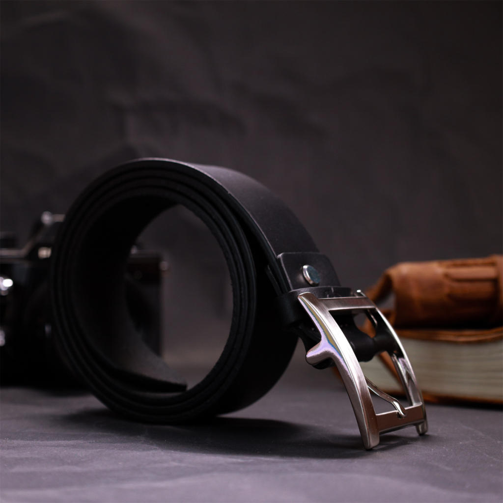 Ремінь Grande Pelle Брючний з натуральної шкіри Чорний (11689) - зображення 8