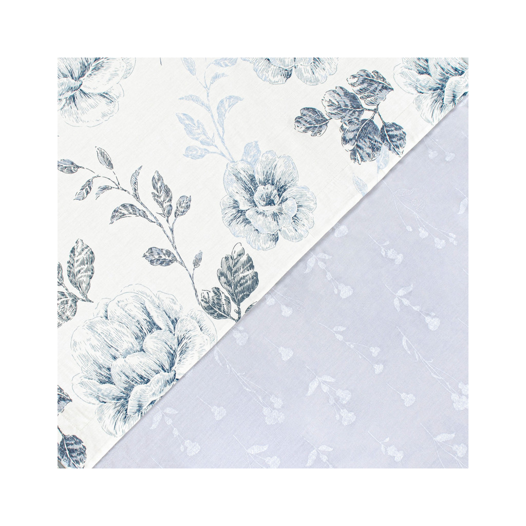 Постільна білизна Home Line Сатин Твіл Квітковий блюз сімейний (182996) - зображення 3