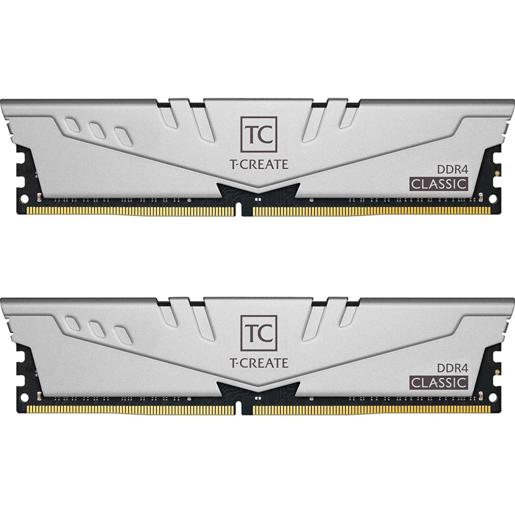 Модуль пам'яті для комп'ютера DDR4 16GB (2x8GB) 3200 MHz T-Create Classic 10L Gray Team (TTCCD416G3200HC22DC01) - зображення 1