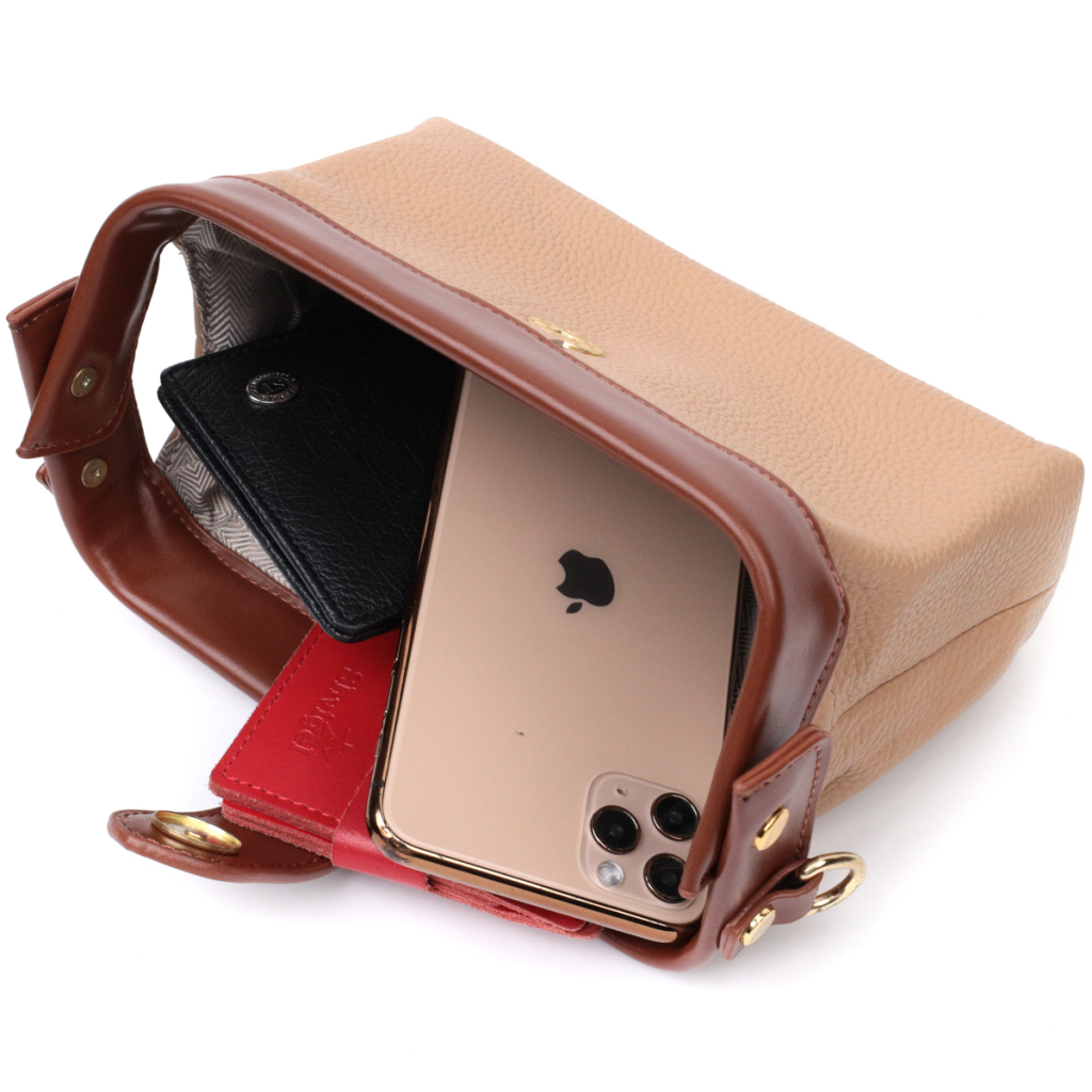 Сумка Vintage З натуральної шкіри Бежева (22423) - зображення 8