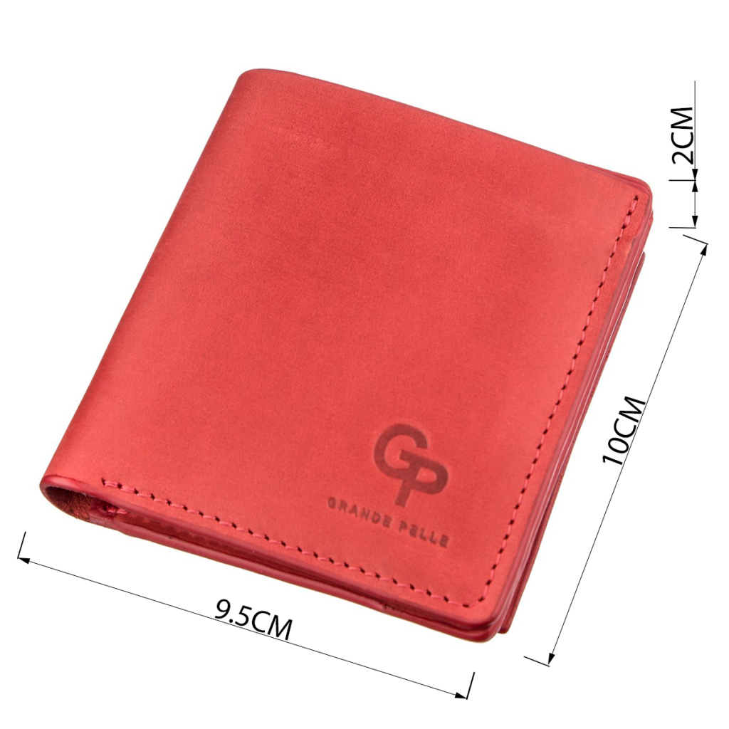 Портмоне Grande Pelle З накладною монетницею Червоне (11224) - зображення 3