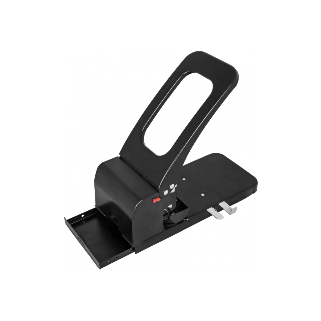 Діркопробивач Economix металевий корпус з лінійкою, до 100 аркушів чорний (E40126) - зображення 3