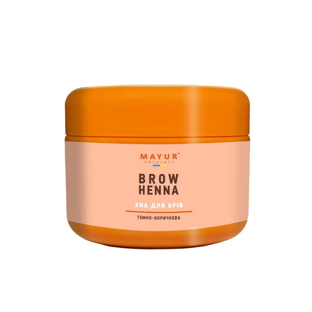 Хна Mayur для брів Темно-коричнева 10 г (4820189560425) - изображение 1