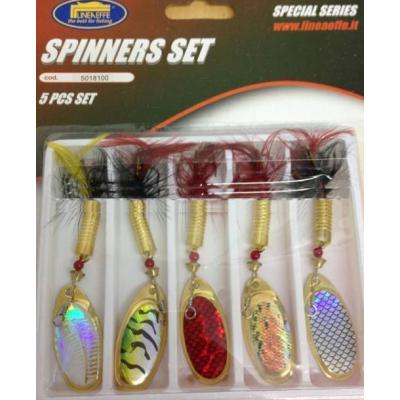 Блешня Lineaeffe вертушка з оперенням набір 5 шт з різними голограмами (5018100) - зображення 1