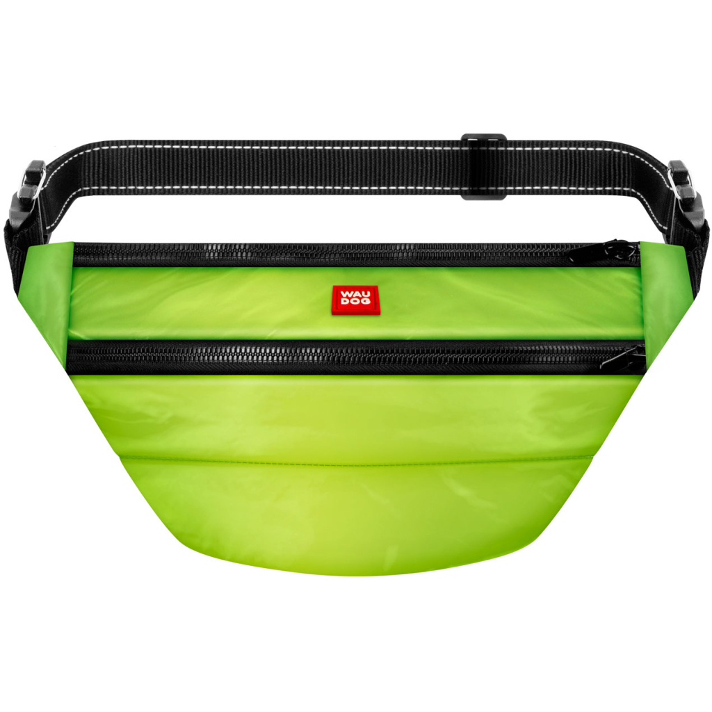 Поясна сумка-бананка для собак WAUDOG Family зі знімним ременем 33x17x10 см салатова (56885) - зображення 1
