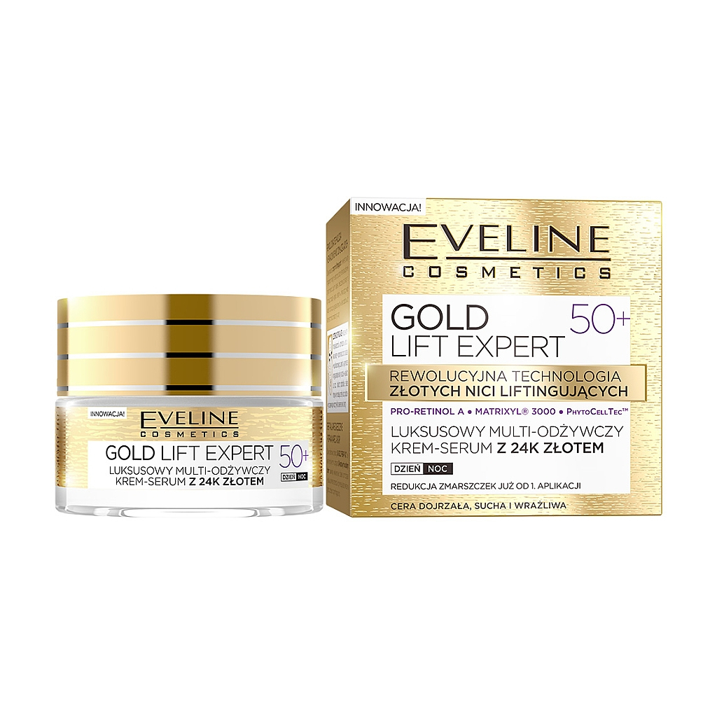 Крем для обличчя Eveline Cosmetics Gold Lift Expert Мультиживильний 50+ 50 мл (5901761941944) - зображення 1