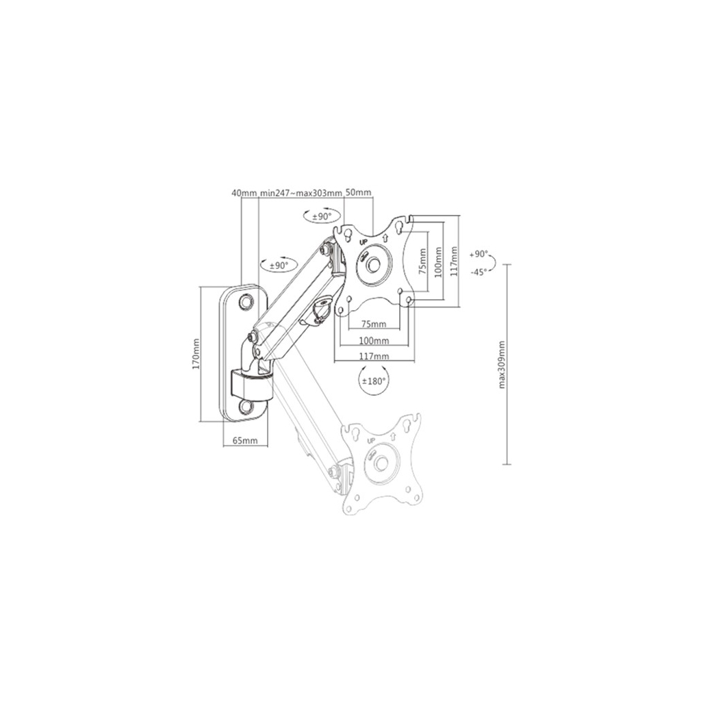 Кронштейн Gembird MA-WA1-01 - зображення 2