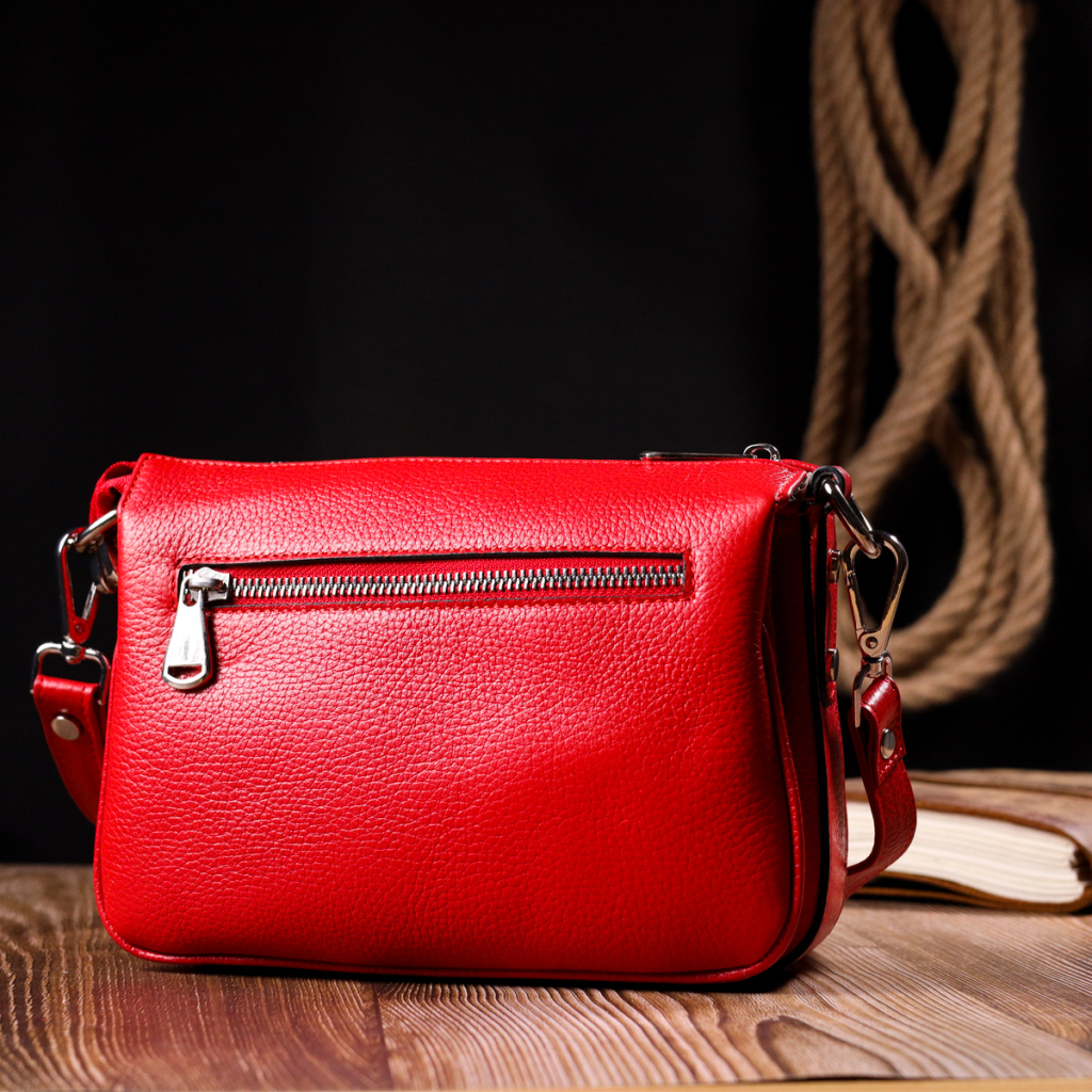 Сумка Karya Шкіряна Червона (20845) - зображення 11