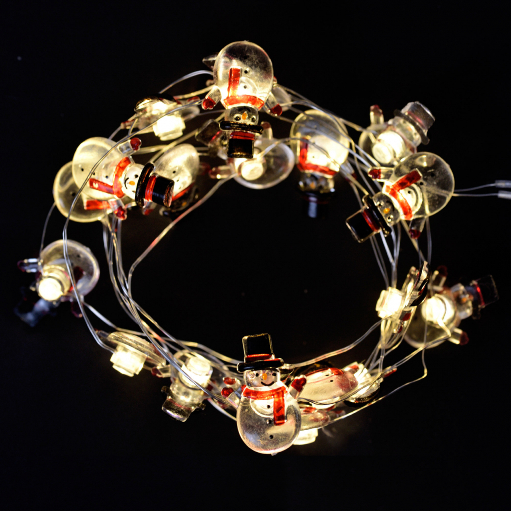 Гірлянда YES! Fun На мідному дроті Сніговики 20 LED Тепло-біла 2.2 м На батарейках (801213) - зображення 3