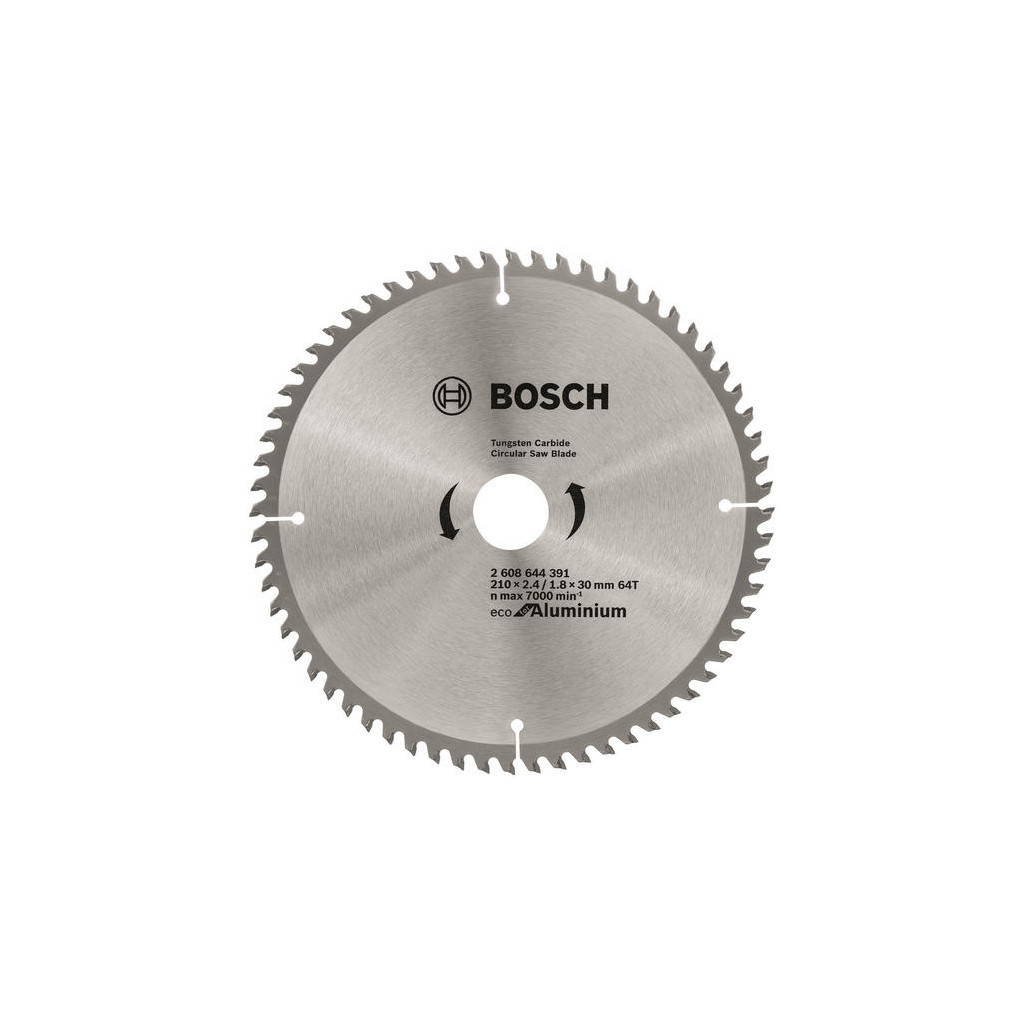 Диск пильний Bosch Eco for Aluminium 210x2.4x30-64T (2.608.644.391) - зображення 1