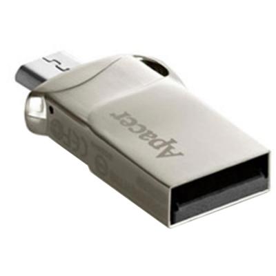 USB флеш накопичувач Apacer 16GB AH173 Silver USB 2.0 OTG (AP16GAH173S-1) - зображення 4