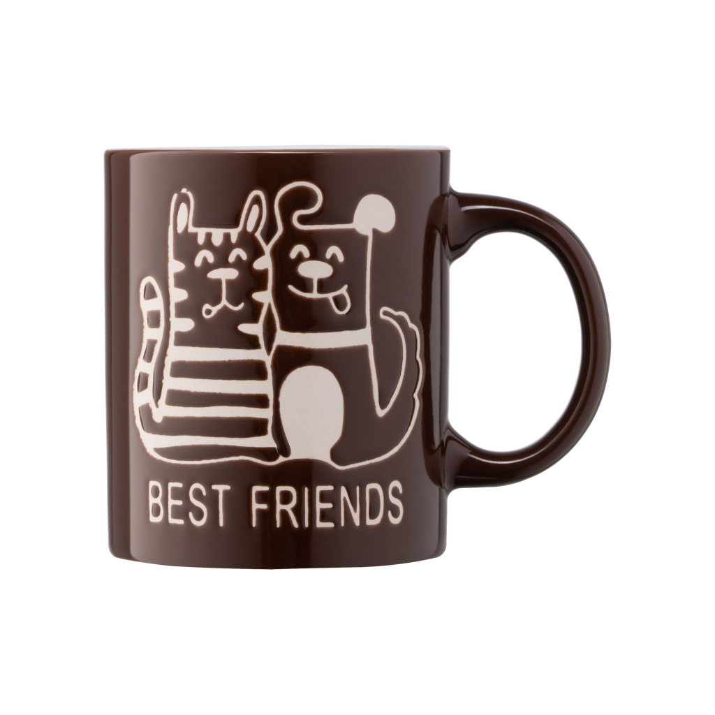 Чашка Ardesto Best friends 330 мл Brown (AR3471BR) - зображення 4