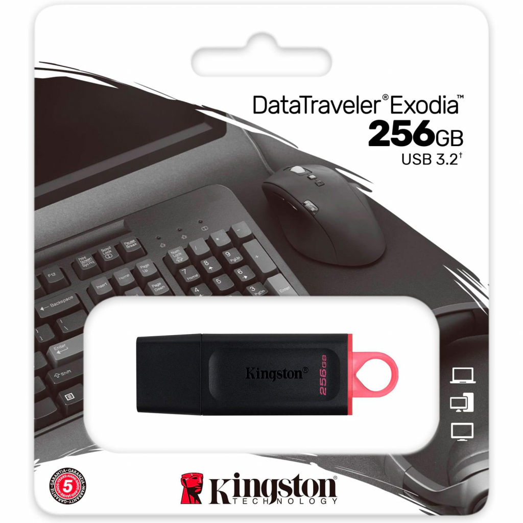 USB флеш накопичувач Kingston 256GB DataTraveler Exodia Black/Pink USB 3.2 (DTX/256GB) - зображення 6