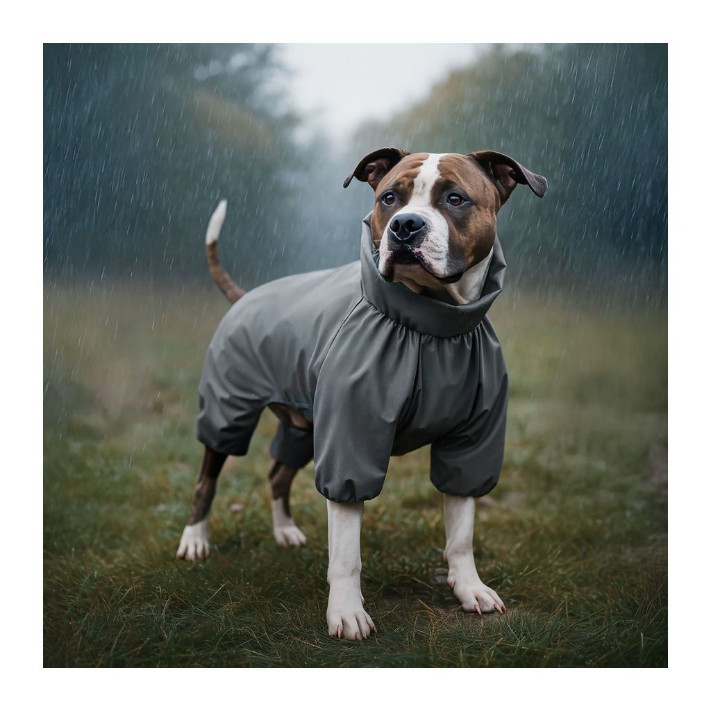 Дощовик для тварин WAUDOG Clothes водонепроникний S40 сірий (198611) - зображення 4