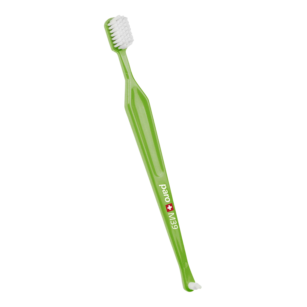 Зубна щітка Paro Swiss M39 середньої жорсткості салатова (7610458007167-light-green) - зображення 1