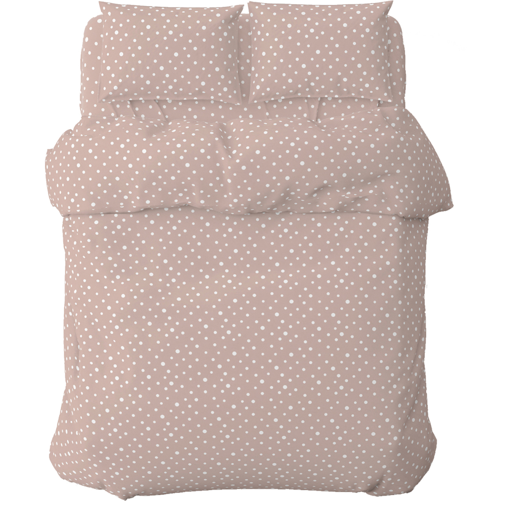 Постільна білизна Home Line Горох рожево-ліловий, бязь, полуторний (181731) - зображення 1