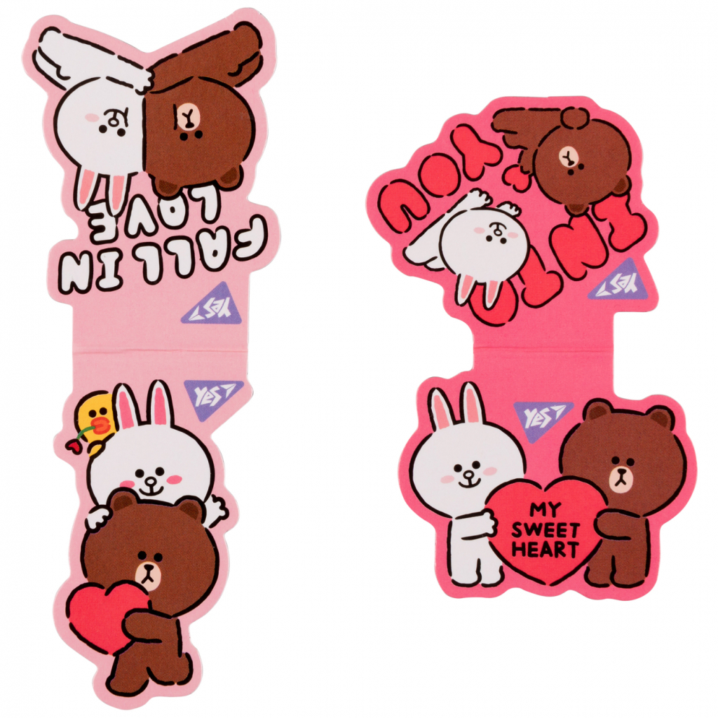 Закладки для книг Yes магнітні Line Friends Sweet heart, 2шт (708107) - зображення 2