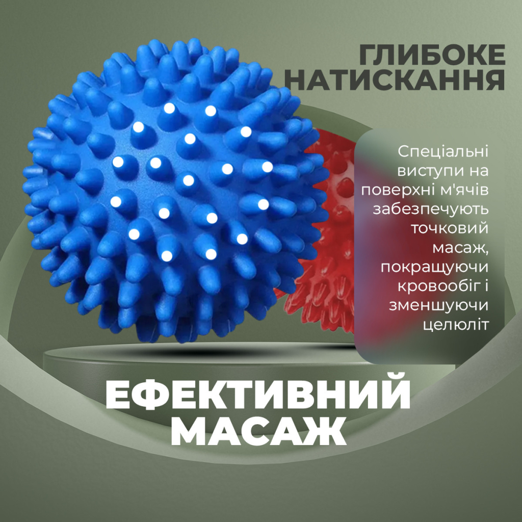 Масажний м'яч PowerPlay PP-4341 Massage Ball набір 2 шт (PP_4341) - зображення 9