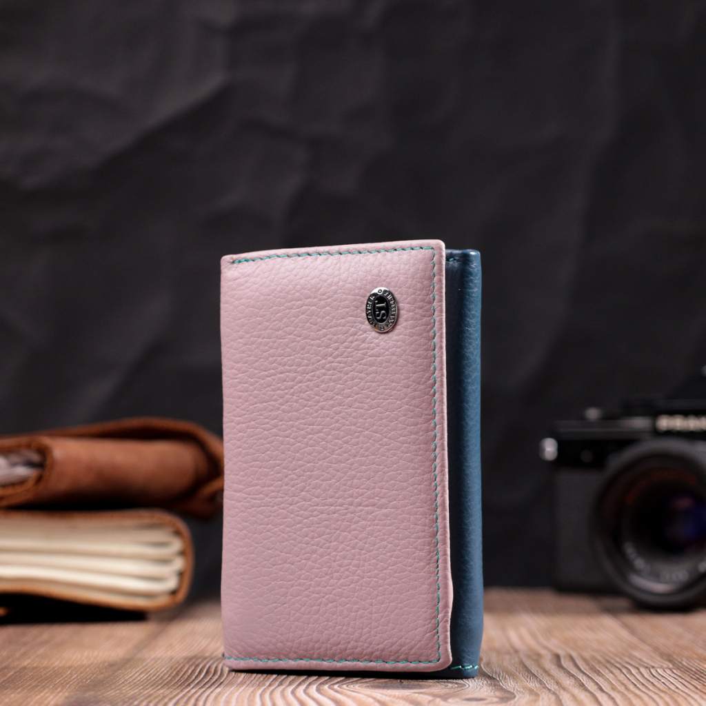 Гаманець ST Leather З натуральної шкіри Різнокольоровий (19462) - зображення 8