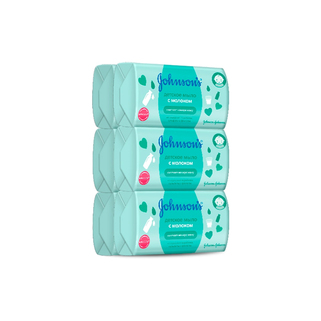 Дитяче мило Johnson’s baby з молоком 90 г х 6 шт. (3574661642826) - зображення 1