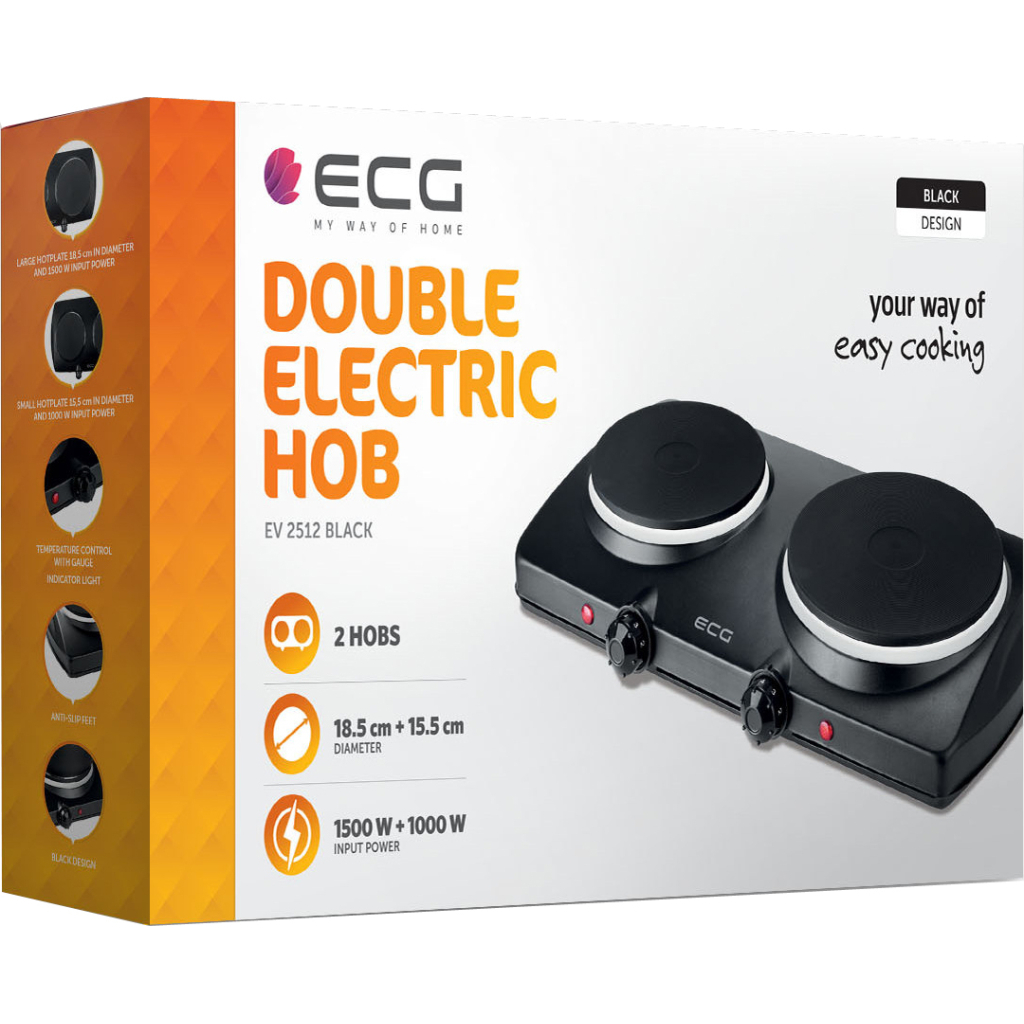 Настільна плита ECG EV 2512 Black - зображення 7