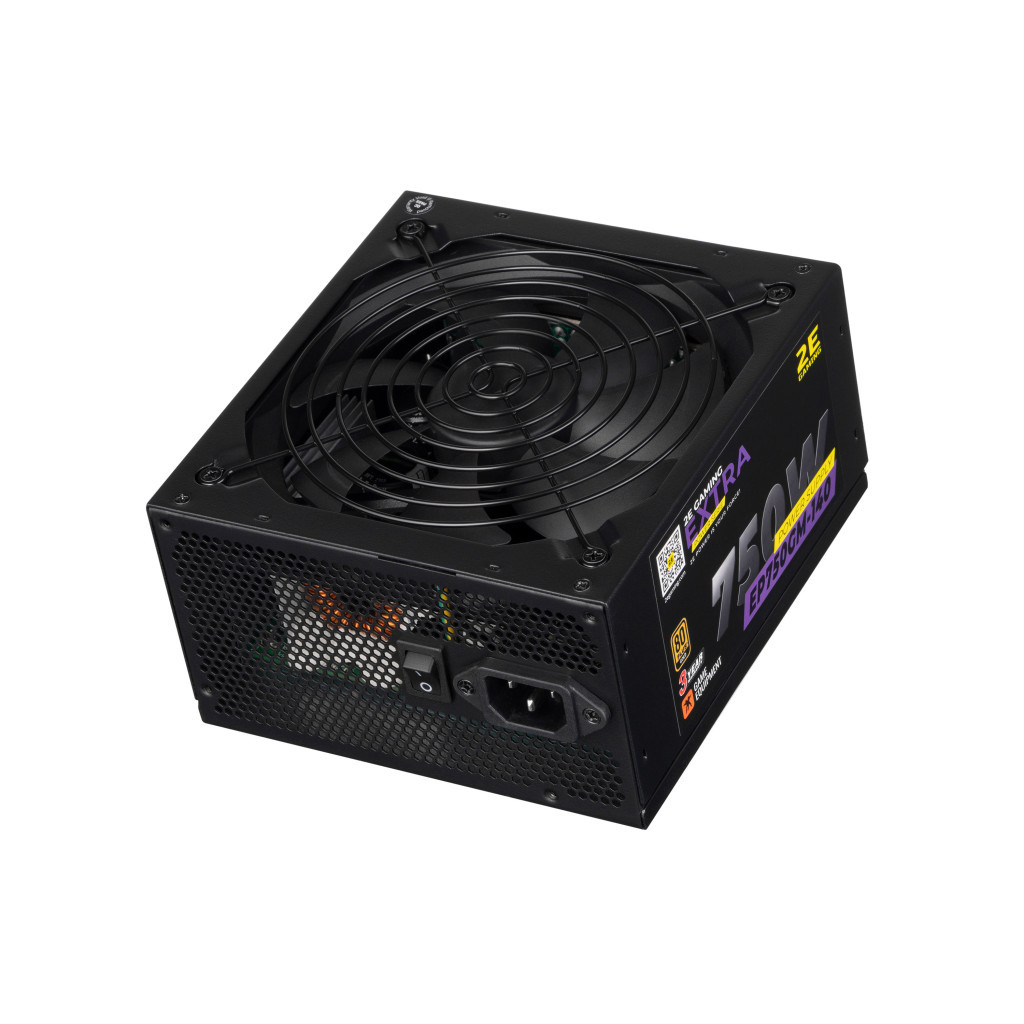 Блок живлення 2E GAMING EXTRA POWER (750W), >90, 80+ Gold, 140mm, 1xMB 24pin(20+4), 1xCPU 8pin(4+4), 4xMolex, 6x (2E-EP750GM-140) - зображення 4
