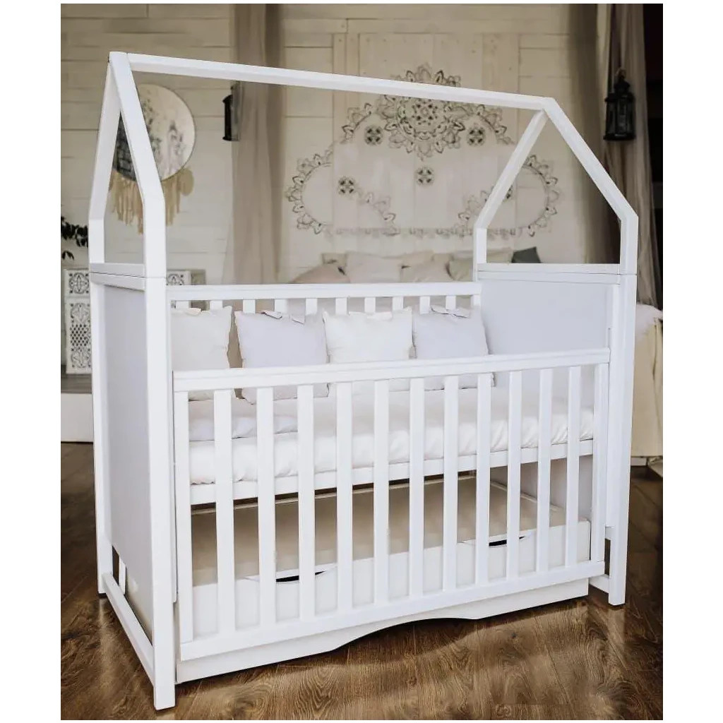 Ліжечко Angelo Будинок (біле) 120х60 (12005) - зображення 1