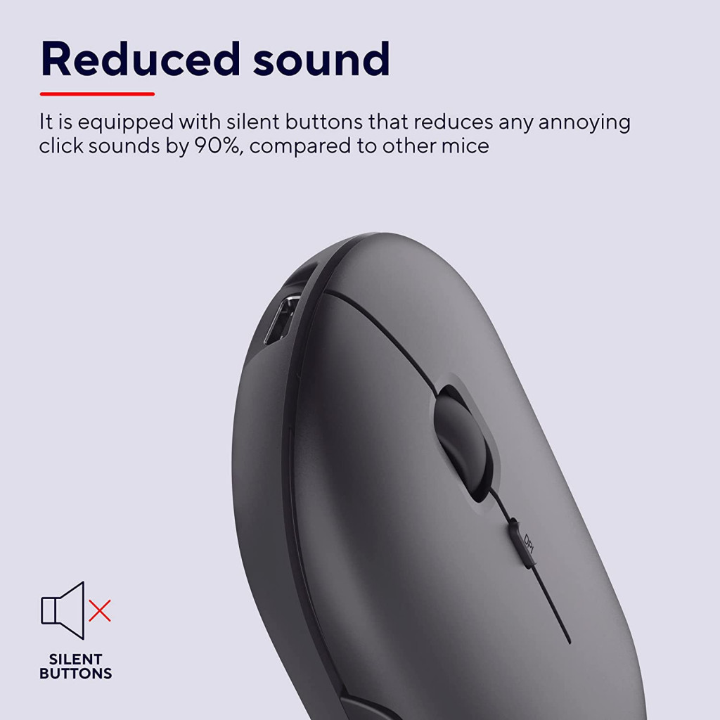 Мишка Trust Puck Wireless/Bluetooth Silent Black (24059) - зображення 9