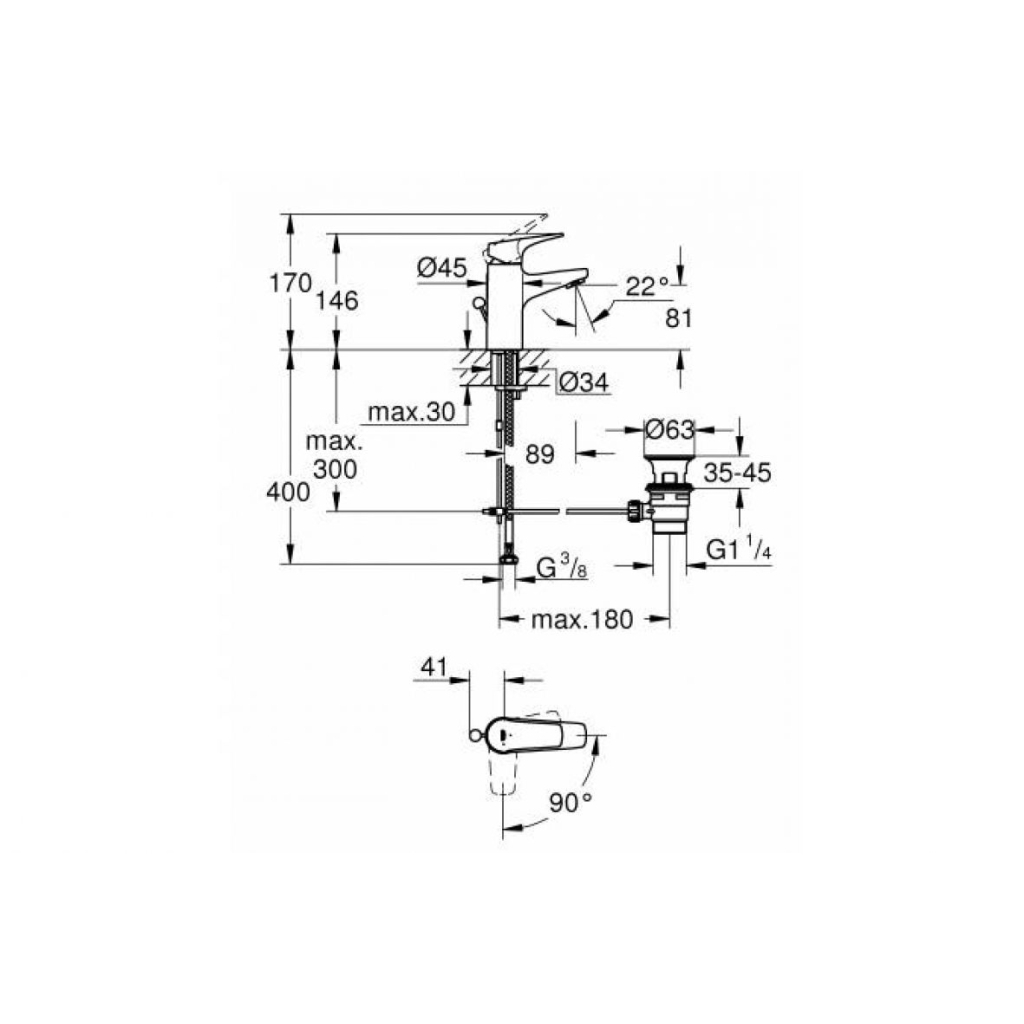 Змішувач Grohe Start Flow ES S-Size (23769000) - зображення 3