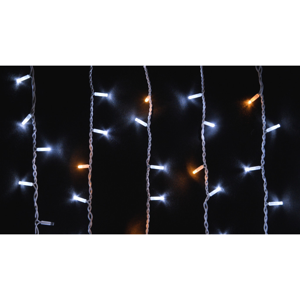 Гірлянда Delux ICICLE 108LED 2x1 м Жовтий flash Білий/Білий IP44 (90015177) - зображення 1