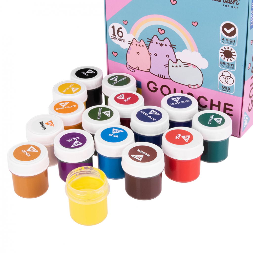 Гуашеві фарби Yes Pusheen 16 кольорів по 20 мл (230403) - picture 3