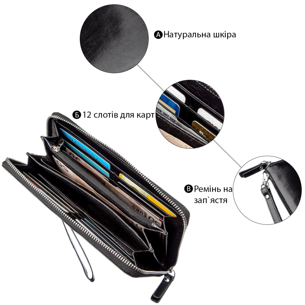 Портмоне Boston Чорне (18806) - зображення 4