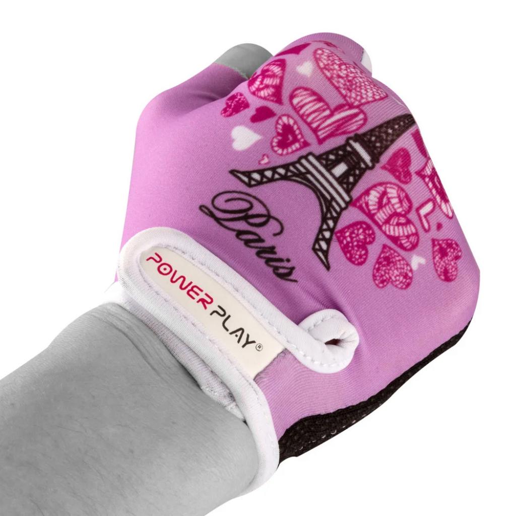 Велорукавиці PowerPlay Children 001 Purple Paris 2XS (001_Purple_Paris_2XS) - зображення 4