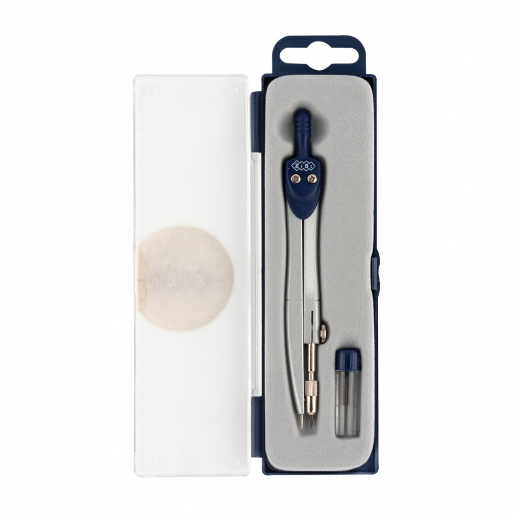 Циркуль ZiBi BASIS у пеналі + запасний грифель, темно-синій, KIDS Line (ZB.5302BS-03) - зображення 2