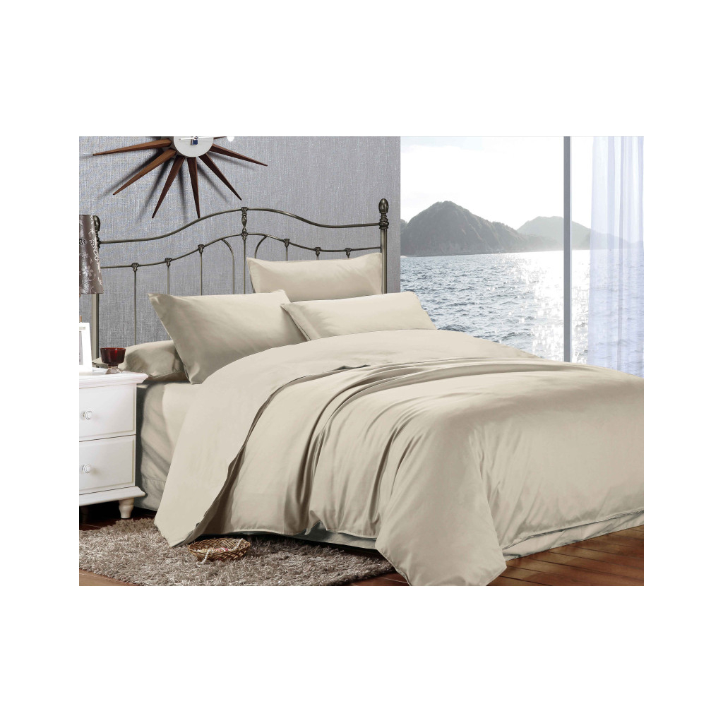 Постільна білизна Home Line Сатин Люкс (бежевий) сімейний (155267) - зображення 2