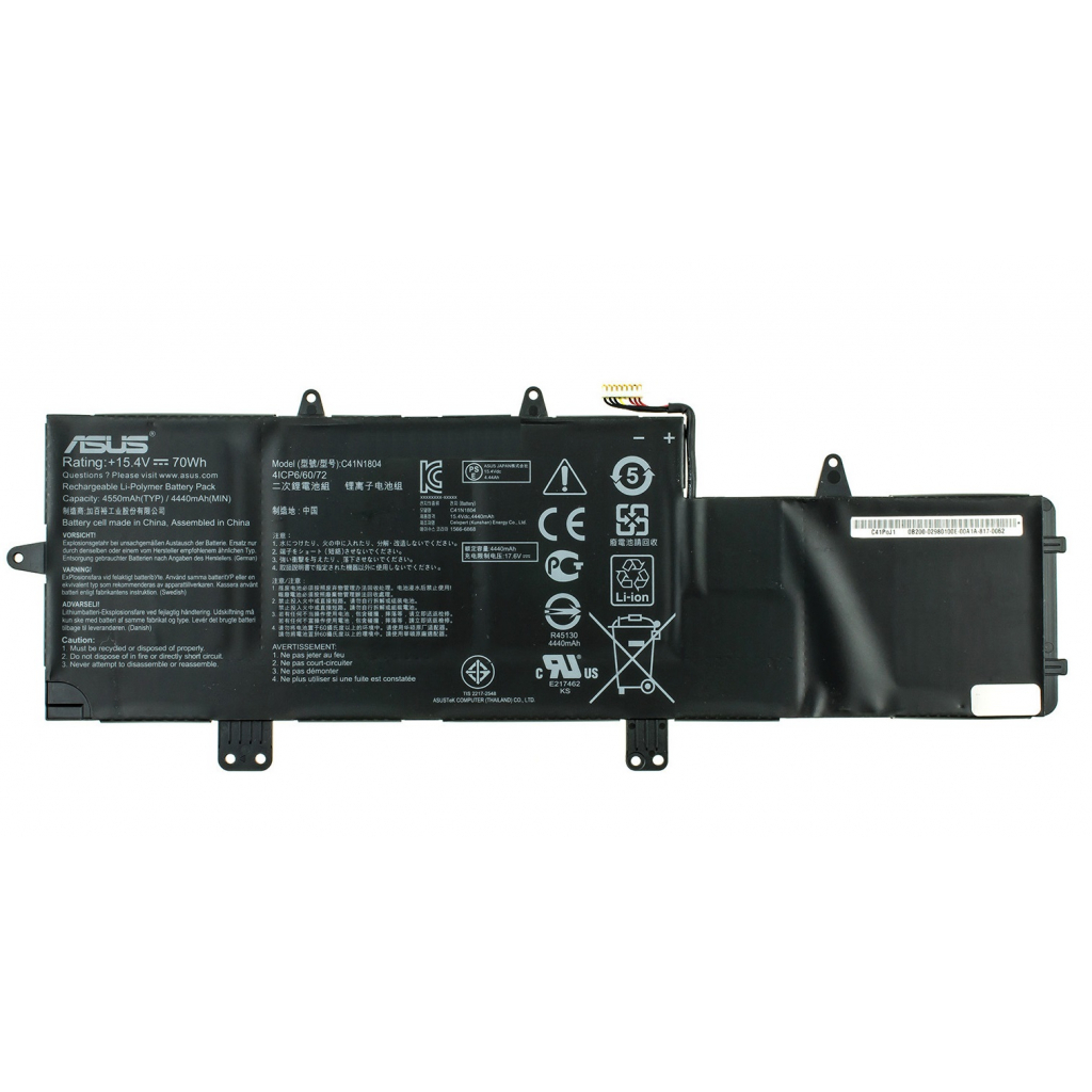 Акумулятор до ноутбука ASUS ZenBook UX450FD C41N1804, 4550mAh (70Wh), 4cell, 15.4V (A47591) - зображення 1