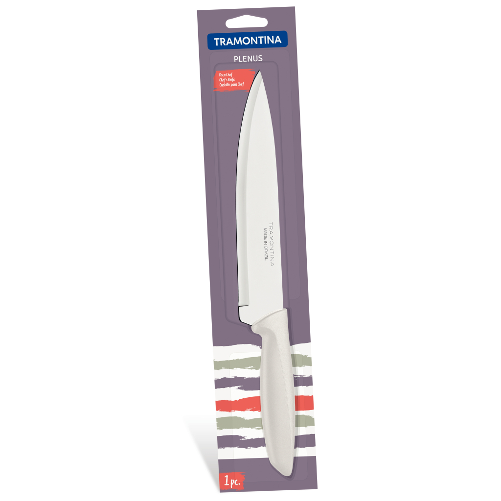Кухонний ніж Tramontina Plenus Light Grey Chef 203 мм (23426/138) - зображення 4