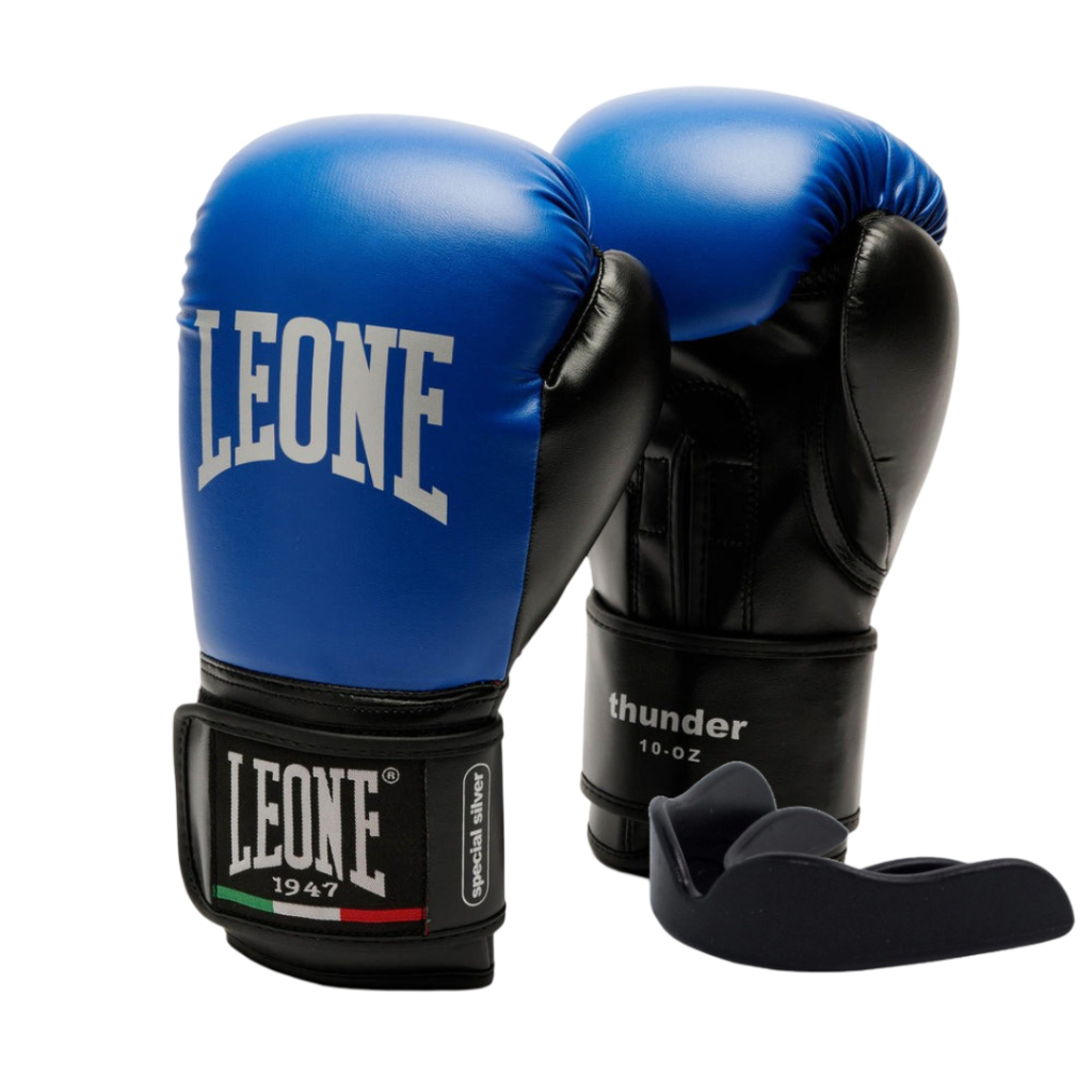 Боксерські рукавички Leone GN383 Thunder Blue 10 унцій (GN383_Blue_10oz) - зображення 1