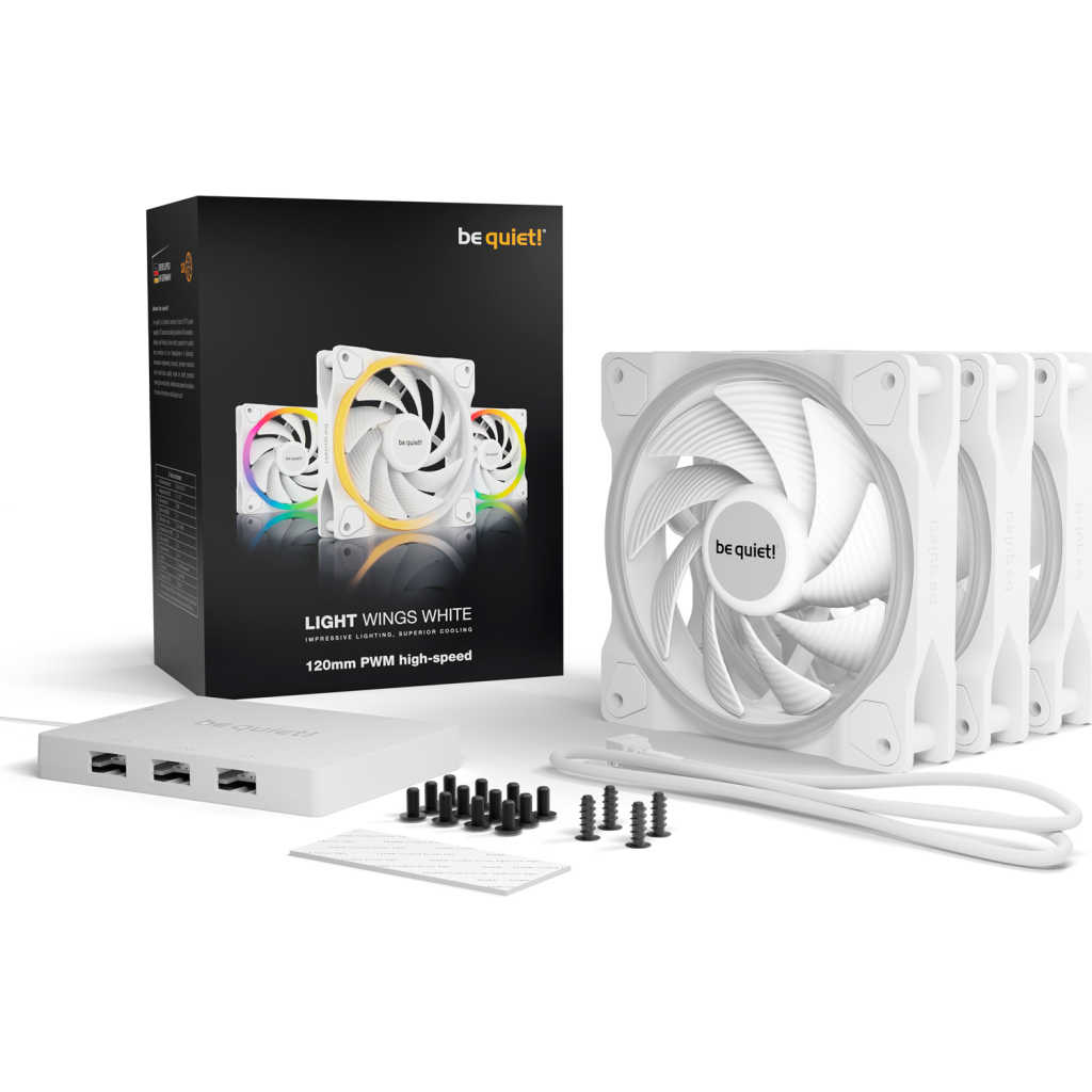 Кулер до корпусу Be quiet! Light Wings White 120mm PWM high-speed (BL101) - зображення 5