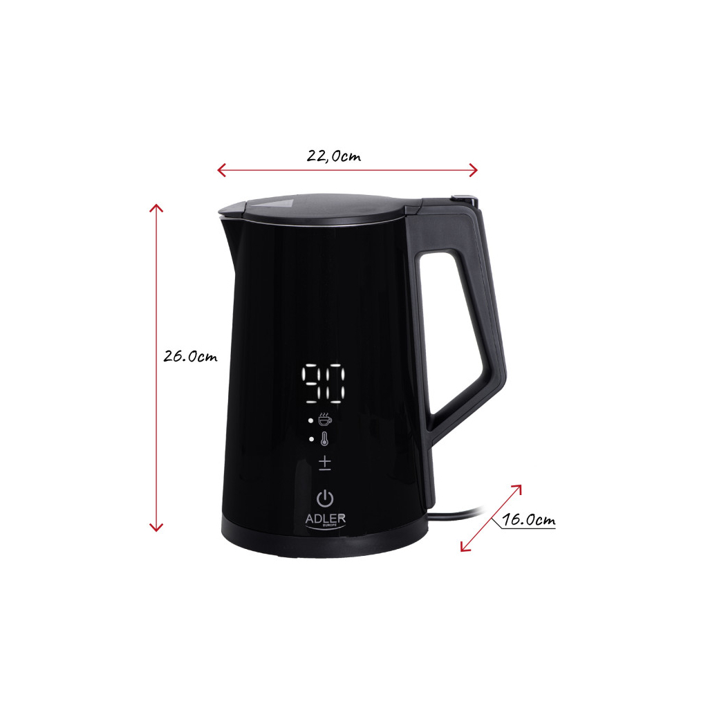 Електрочайник Adler AD 1345 black - зображення 7