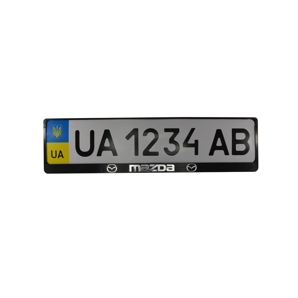Рамка номерного знака CarLife пластик з об'ємними літерами MAZDA (2шт) (24-010) - зображення 1