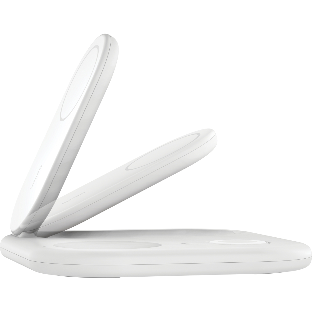 Зарядний пристрій Belkin 3in1 Magnetic Foldable iPhone/Watch/AirPods Qi2 15W white (WIZ029VFWH) - изображение 3