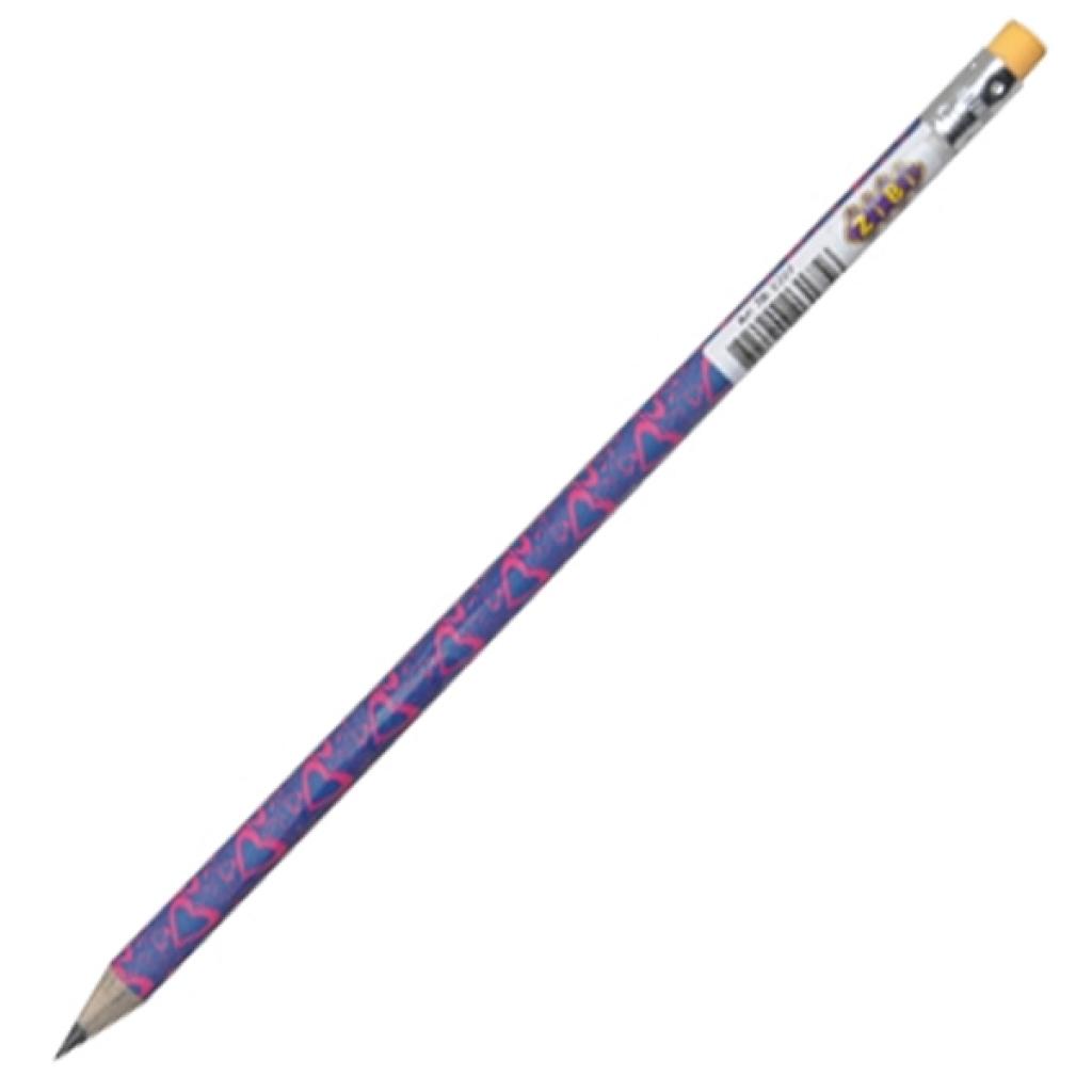 Олівець графітний ZiBi LOVE, HB, with eraser, tube (ZB.2301) - зображення 1