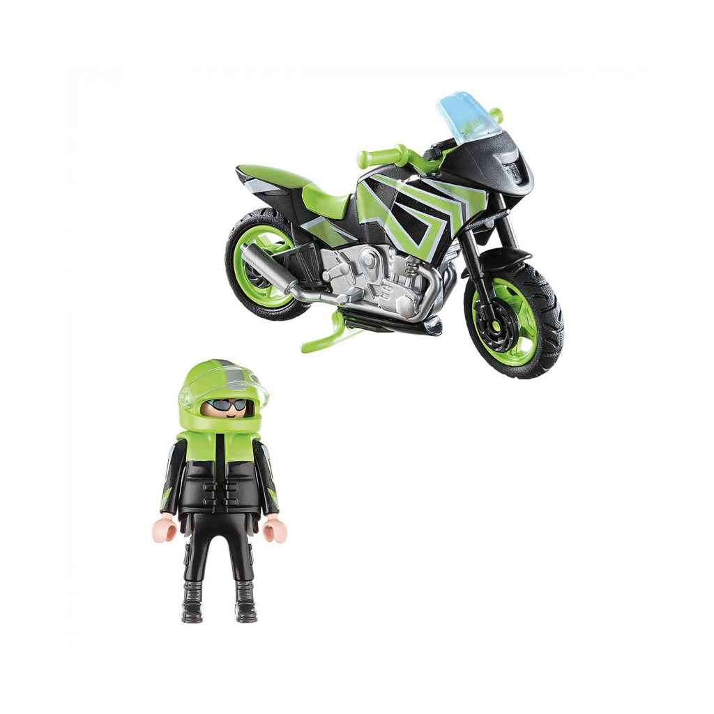 Конструктор Playmobil Мотоцикл з мотоциклістом (6336568) - зображення 4