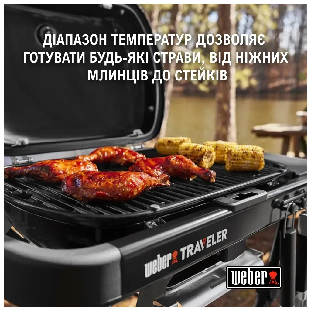Гриль-барбекю Weber Traveler Compact Portable Black (1500527) - зображення 8