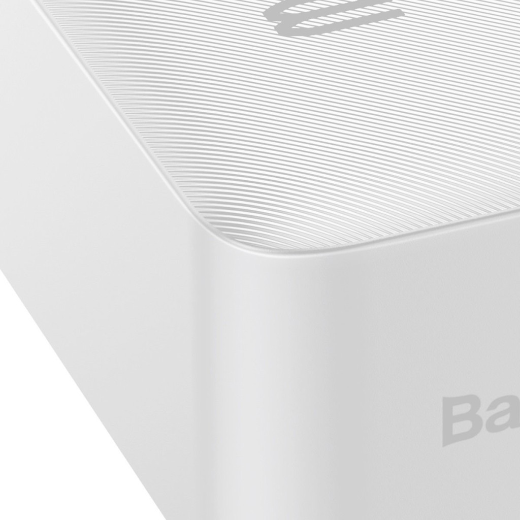 Батарея універсальна Baseus Bipow 30000mAh, 15W, USB-C/3A, 2*USB-A/3A(max.), +cable, white (PPBD050202) - изображение 5