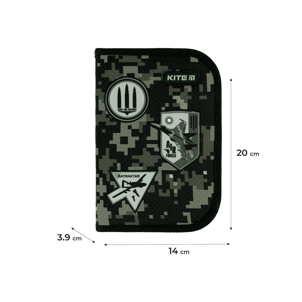 Пенал Kite Air Force 622, 1 відділення, 2 відвороти (K24-622-10) - зображення 2