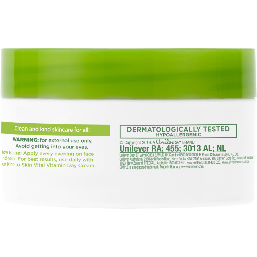 Крем для обличчя Simple Vital Vitamin Night Cream Kind to Skin Нічний вітамінний 50 мл (8710447485552) - зображення 2